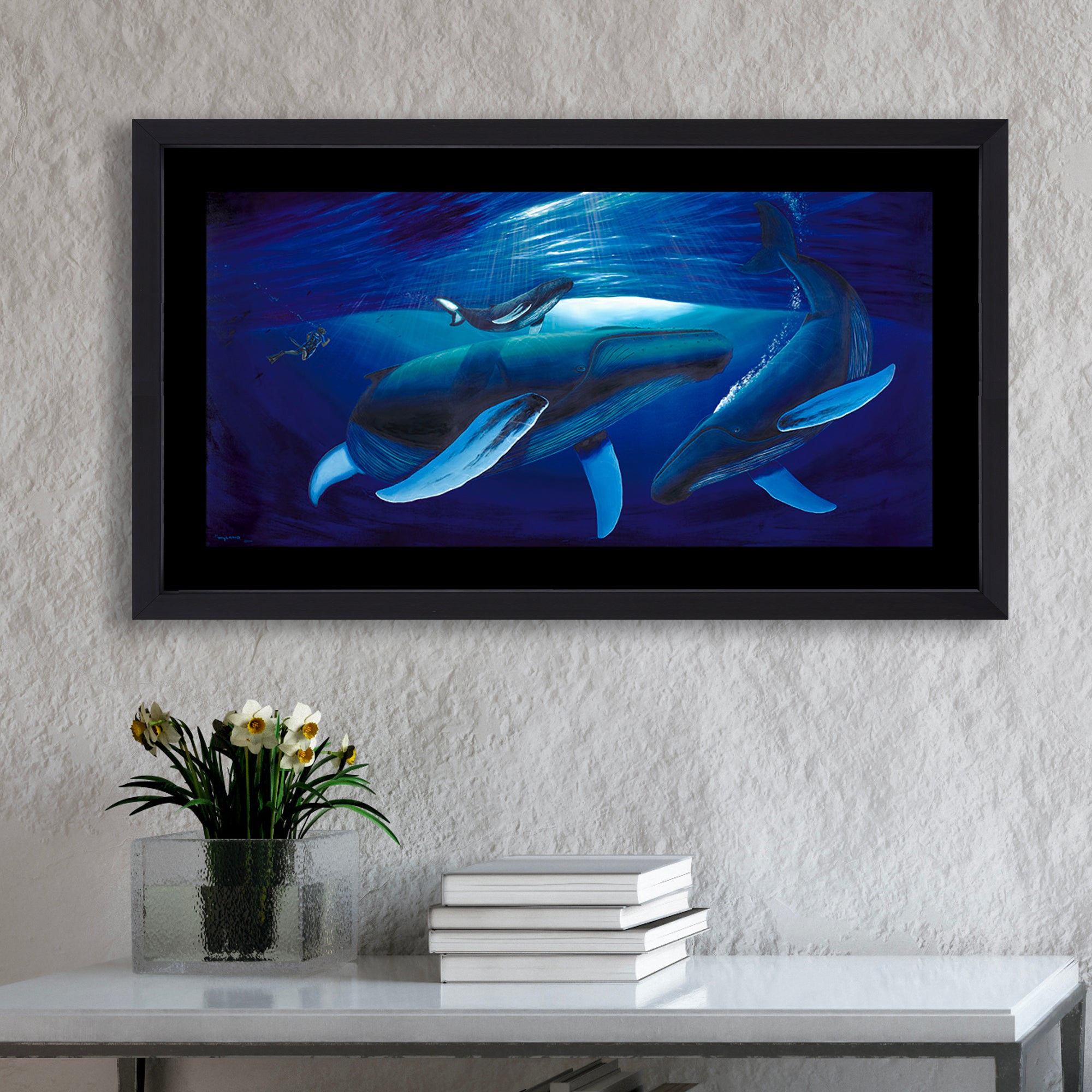 Product Image for Diving with Great Whales - Limited Edition Fine Art Print