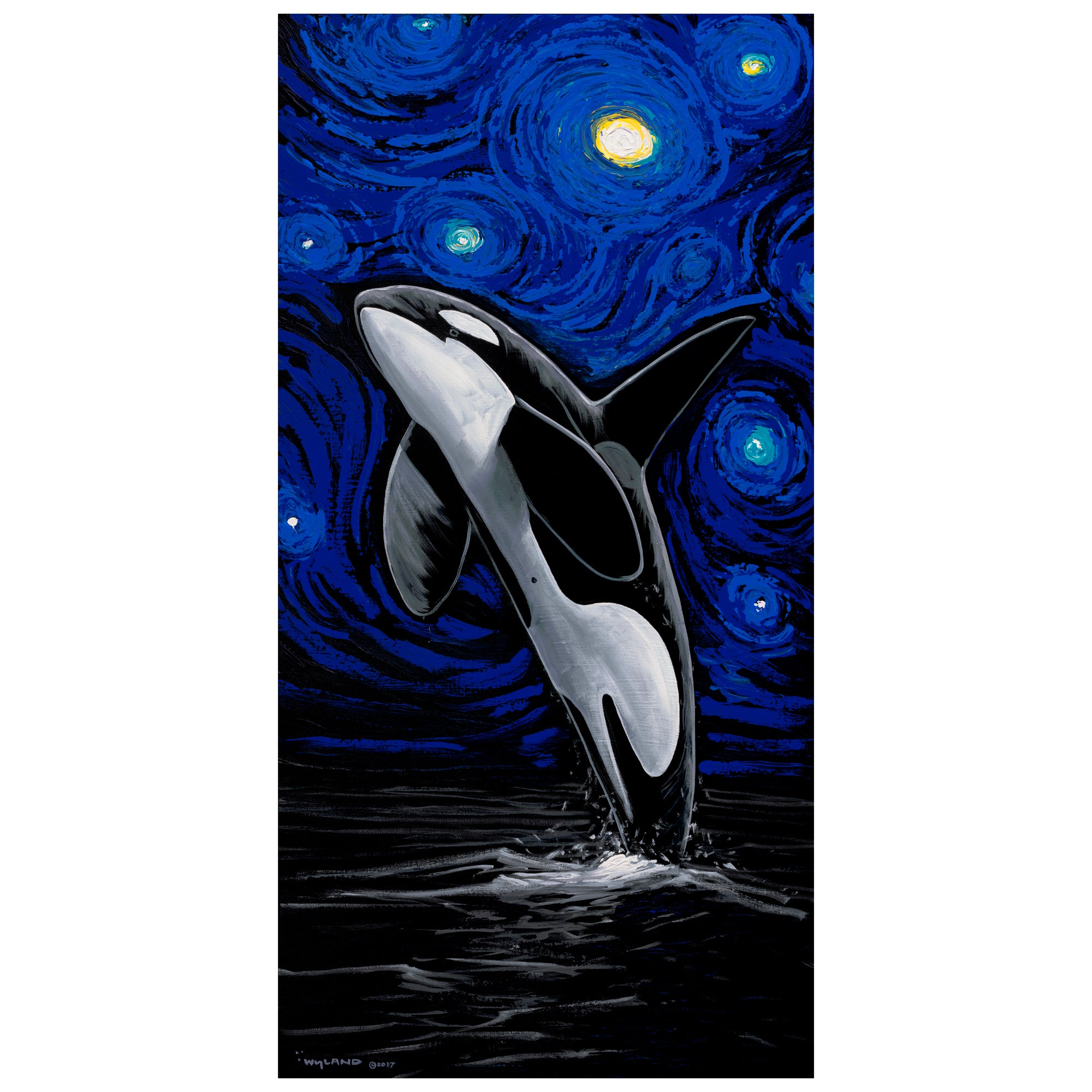 Orca Under the Starry Night - Limited Edition Fine Art Print